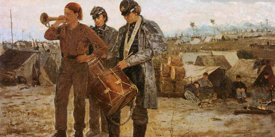Painting of military musicians