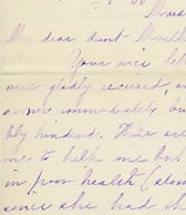Cropped view of letter