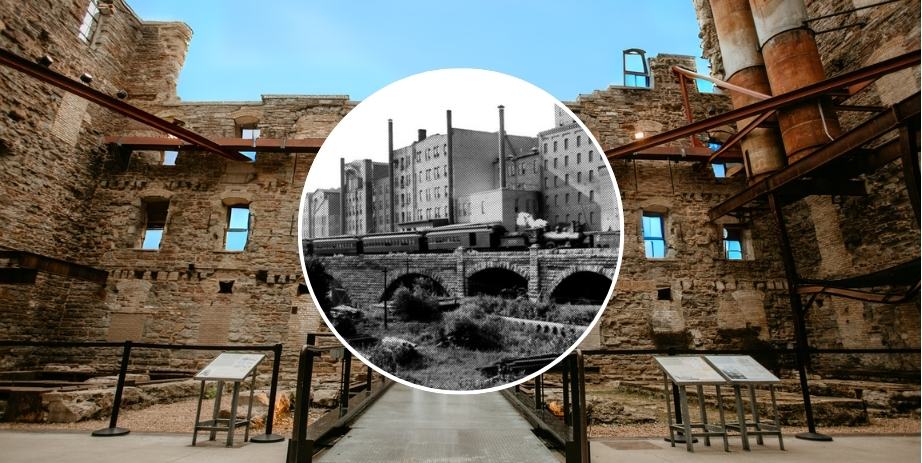 Courtyard Family Day Bridges and Trains Mill City Museum