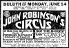  Advertisement for the John Robinson Circus.--Newspaper(s) (gif)